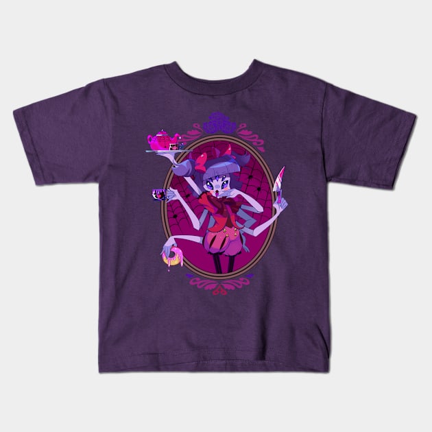 Tea Time Kids T-Shirt by princessmisery